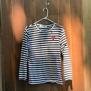 Come Des Garçons PLAY! Black and white Longsleeve!